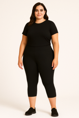 Legging Corsário Feminina Plus Size Cintura Alta